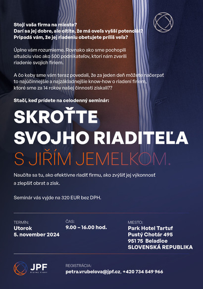 Skroťte svojho riaditeľa! (5.11.2024)